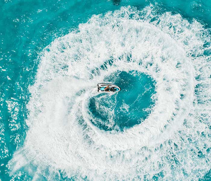 Jet Ski/PWC Rider in ocean
